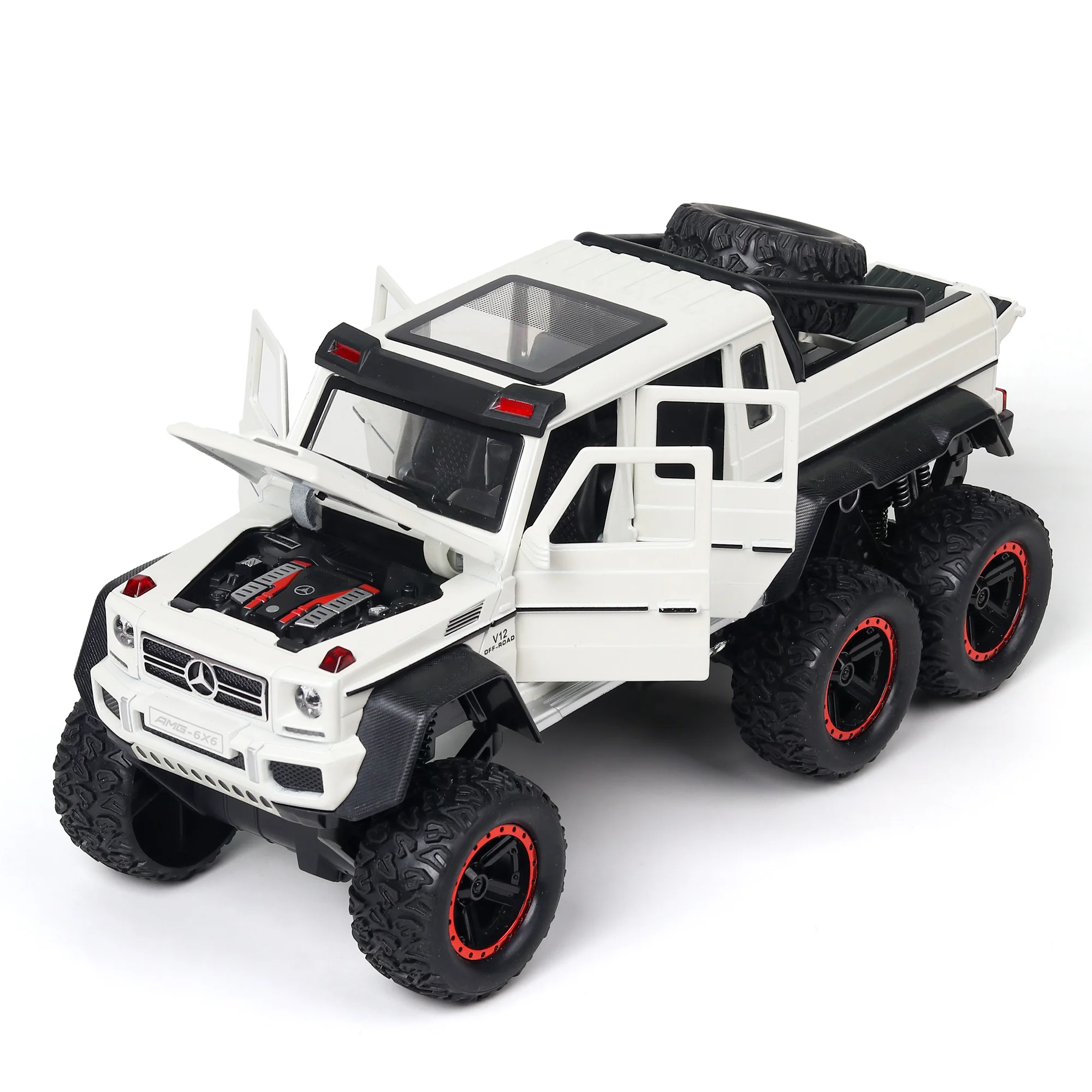 1:22 новинка BENZ G63 6X6 внедорожная модель автомобиля двойные оттягивающие назад