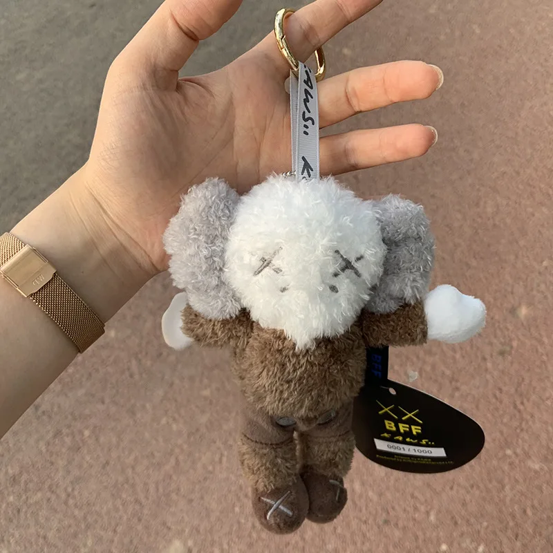 

15cm ins Sesame Street Tide Brand BFF Doll Plush Pendant School Bag Backpack Charm Keychain for gift dropping Hot2021