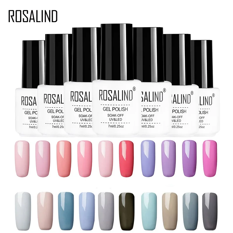 ROSALIND Гель лак Гибридный для дизайна ногтей грунтовка верхнее покрытие Vernis