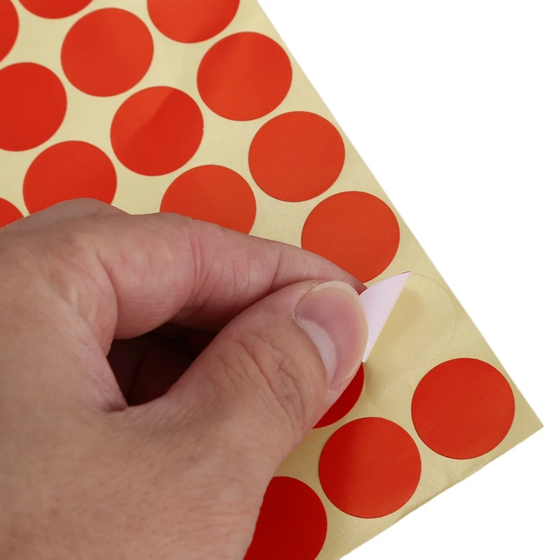 

19mm Circles Round Code Stickers Self Adhesive Sticky Labels Red