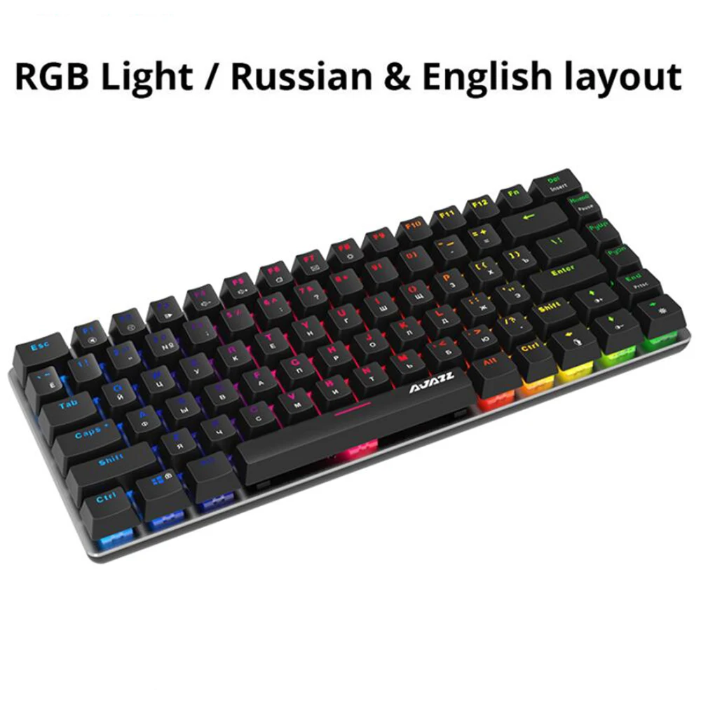 Игровая механическая клавиатура Ajazz AK33 русская/английская Проводная с 82 кнопками