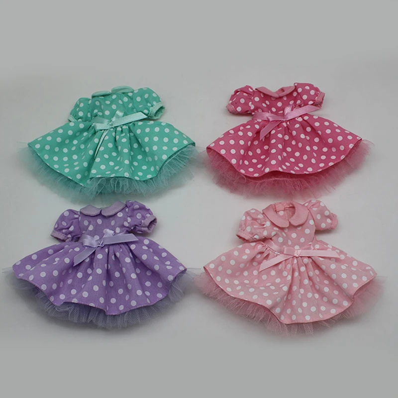 Наряды для Blyth doll, платье в горошек, милый комбинезон для 1/6, azone BJD pullip licca