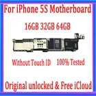 Разблокированная материнская плата без touch ID для iphone, системная плата 16 ГБ, 32 ГБ, 64 ГБ, с чипами IOS