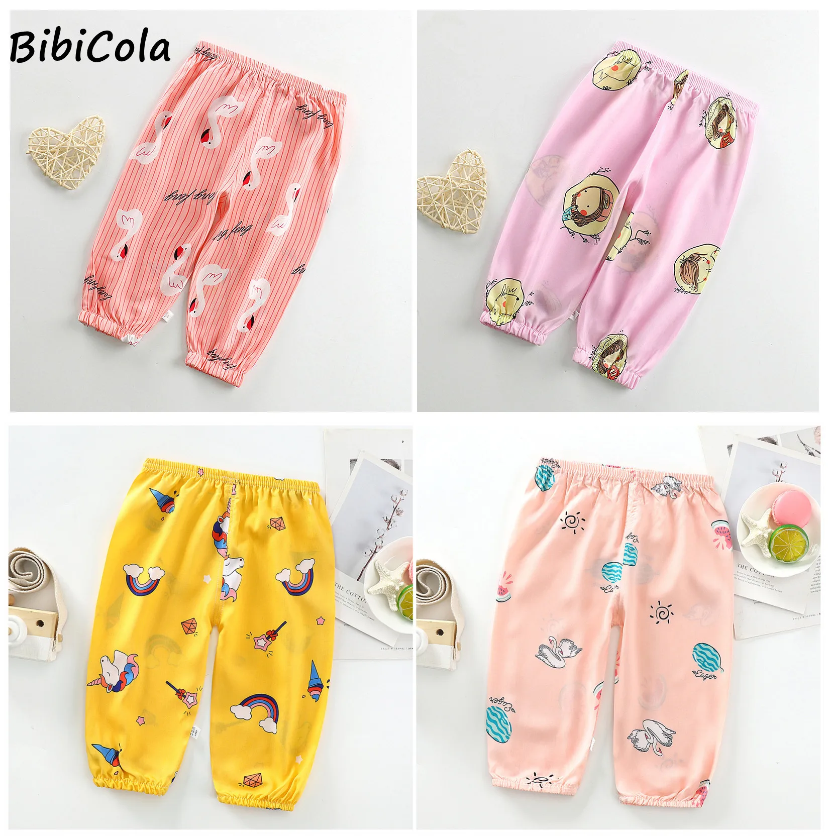 

Children's Anti-mosquito Pants Children's Baby Girls Lantern Pants And Girls Summer Pants Kids Wear Pajama Pants 1-5Years