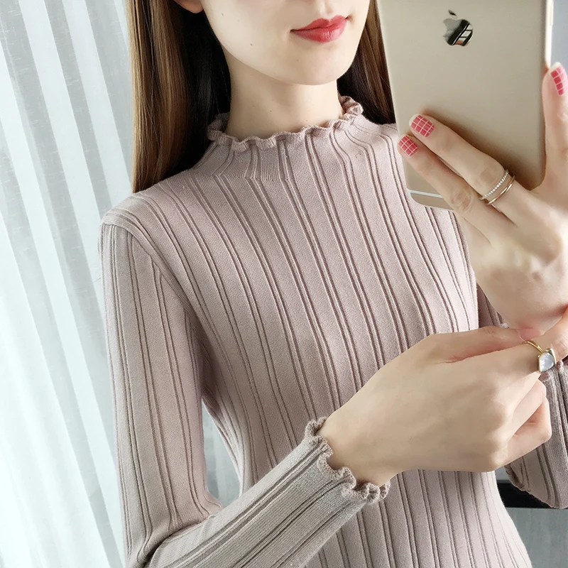 

Fashion Knitted Sweater Women Korean Pullovers Knitwear Loose female long sleeves 2021 Black