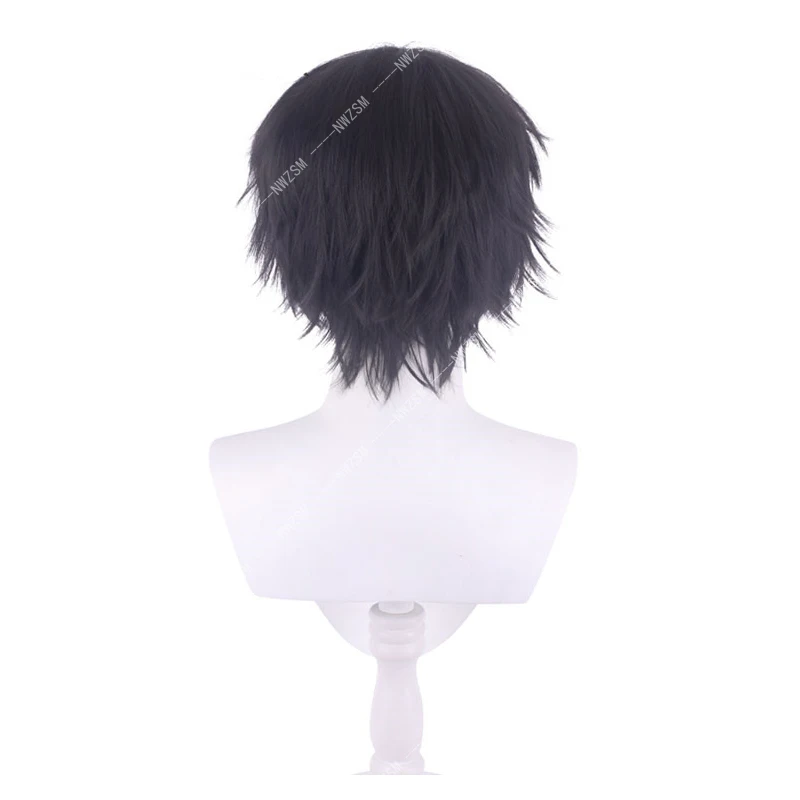 

Fushiguro Touji Cosplay Wig Jujutsu Kaisen Black Short Heat Resistant Synthetic Hair Peluca Anime Wigs