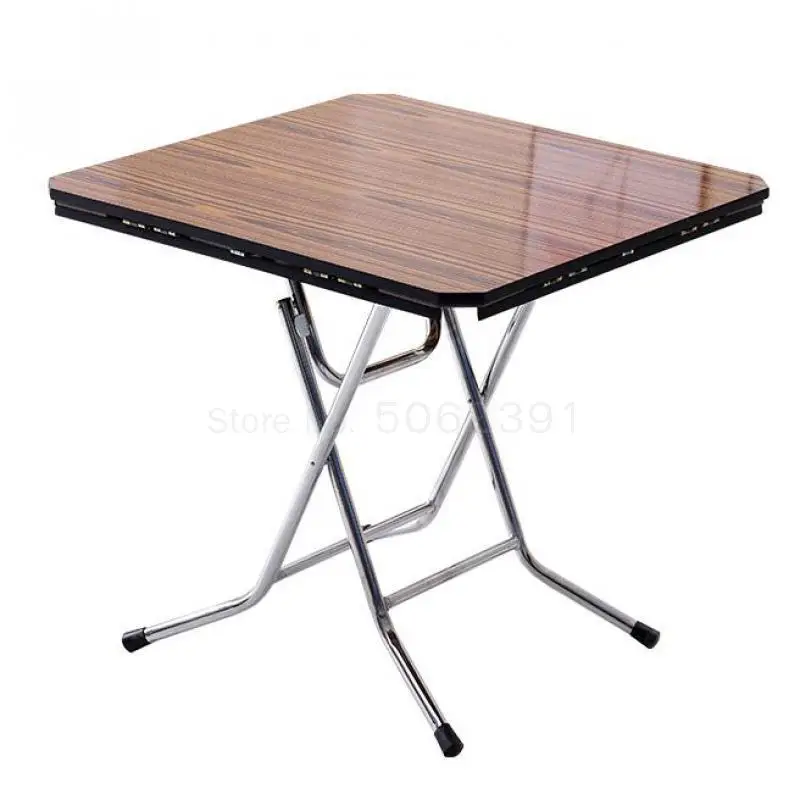 Простой портативный прямоугольный круглый стол складной простой обеденный из
