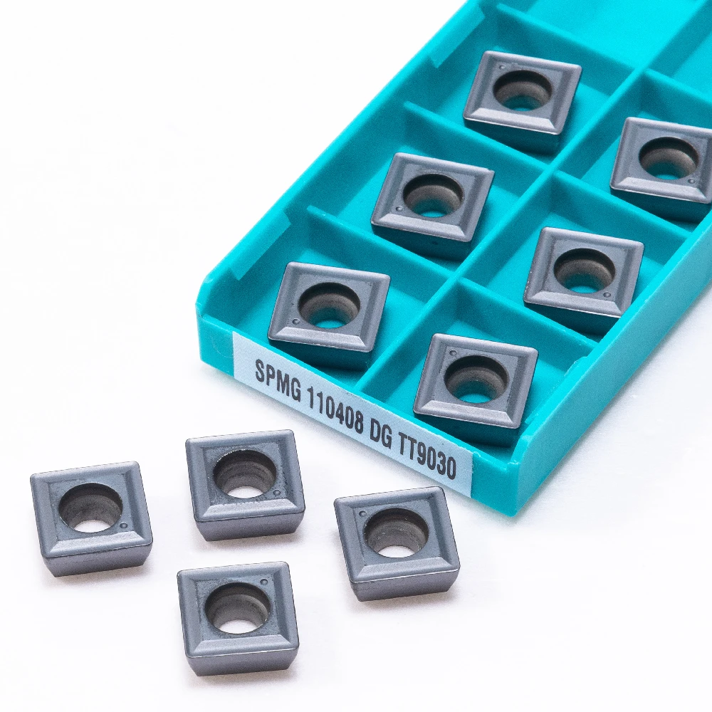 10 шт. Карбидный фрезерный резец SPMG110408 DG TT9030 TT8020 SPMG 110408 TT 9030 8020 Острота лезвия токарного станка для металлической обработки.