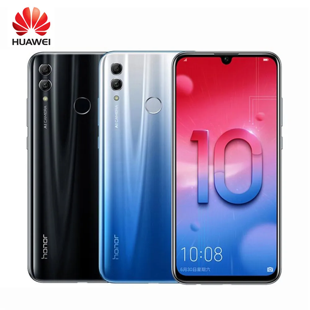Honor 10 Lite Android 9,0 6,21 дюймов 3+ 64 Гб Смартфон 3400 мАч 24MP 3 камера мобильный телефон AI камера отпечатков пальцев Восьмиядерный