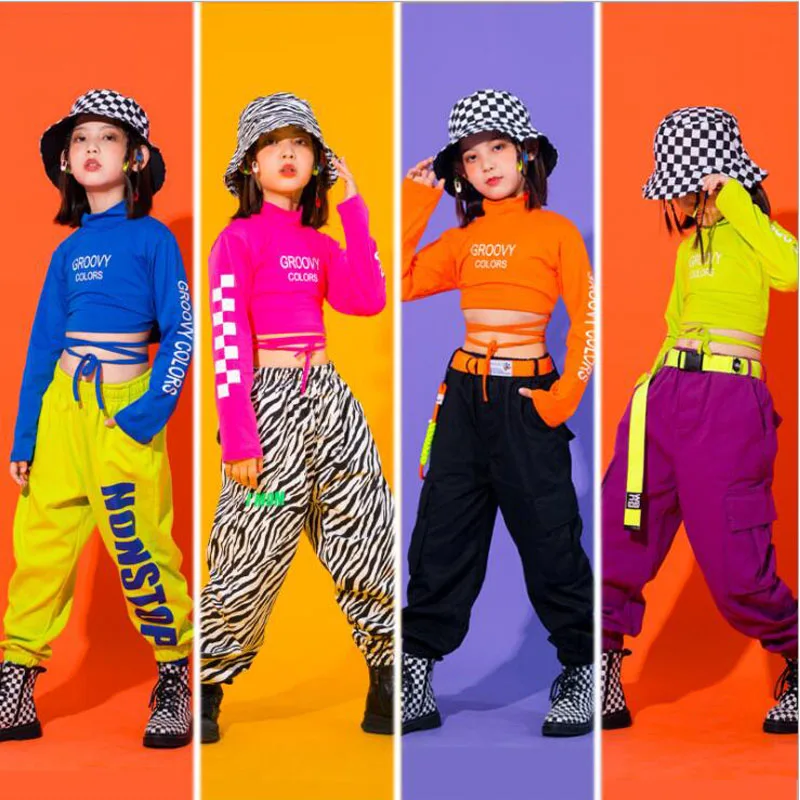 Детский карнавальный костюм для бальных танцев в стиле хип хоп укороченные топы