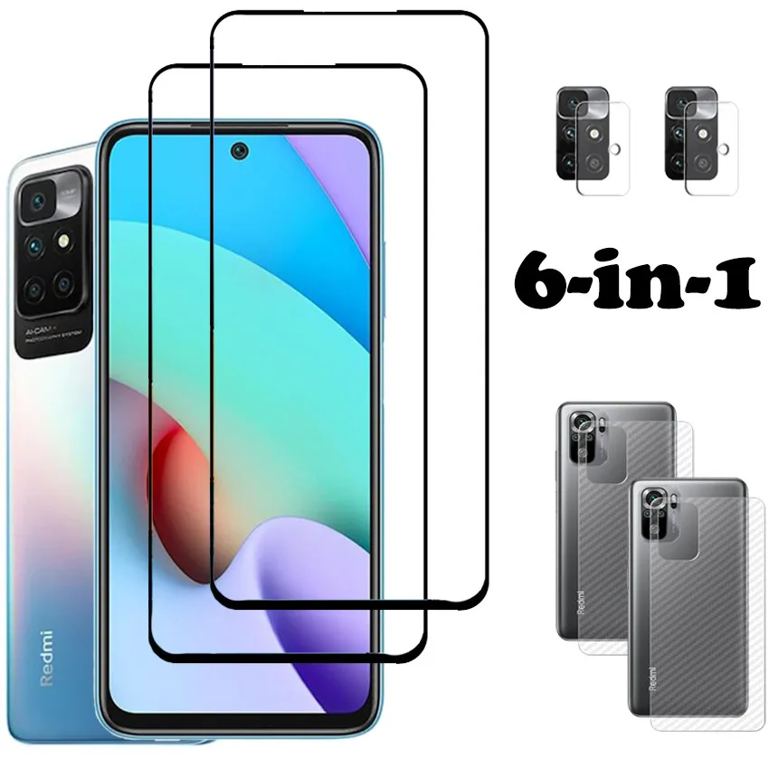 

Back Film+Camera Protector +Glass For redmi 10 note pro HD Glass For redmi note 10 9 pro Screen Protector xiomi redmi 10 prime