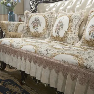 retro chenille lace sofa cover 1 2 3 seater floral leather couch slipcover protector armrest chair cover anti slip european free global shipping