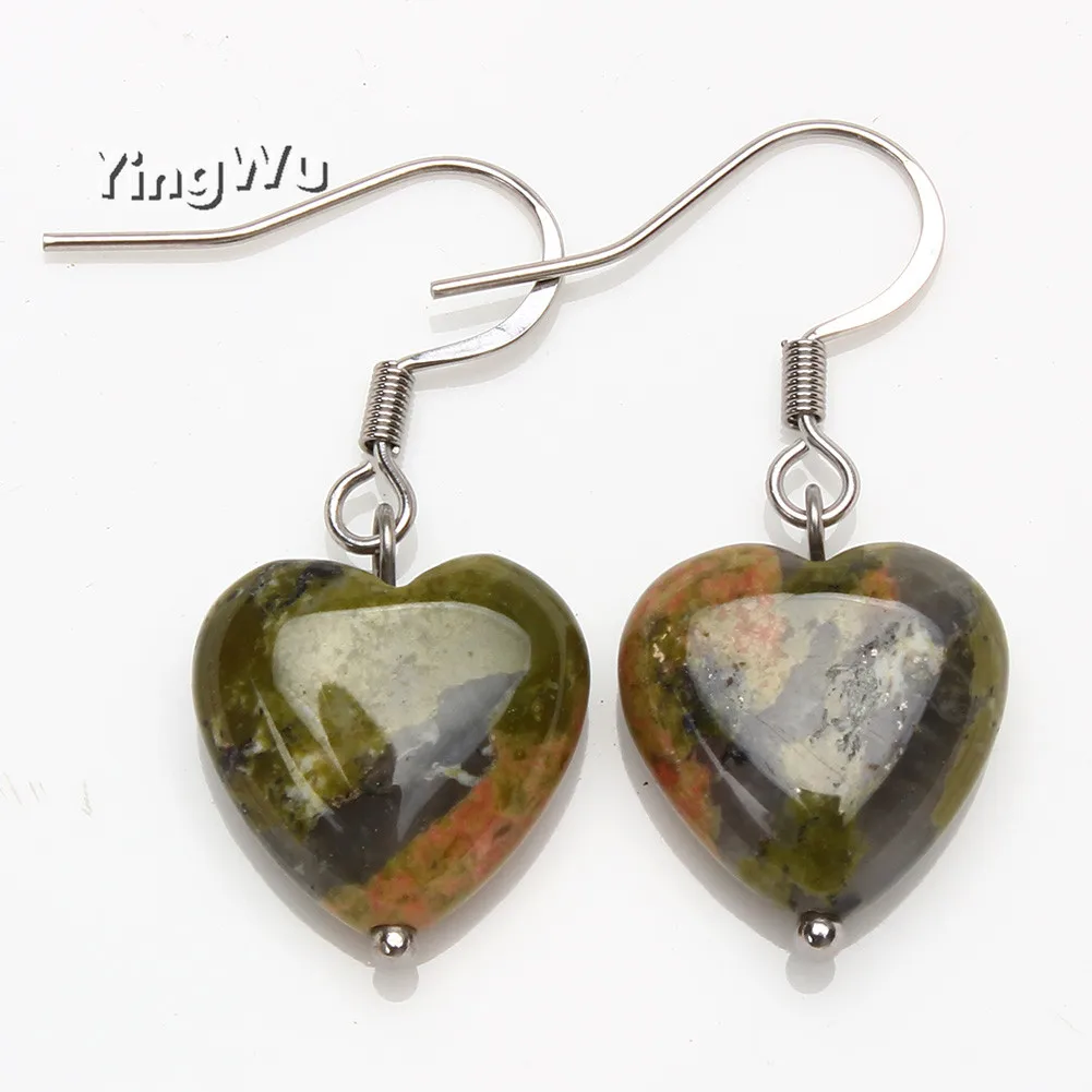 Женские серьги-подвески с сердечком Yingwu свисающие серьги из нержавеющей стали