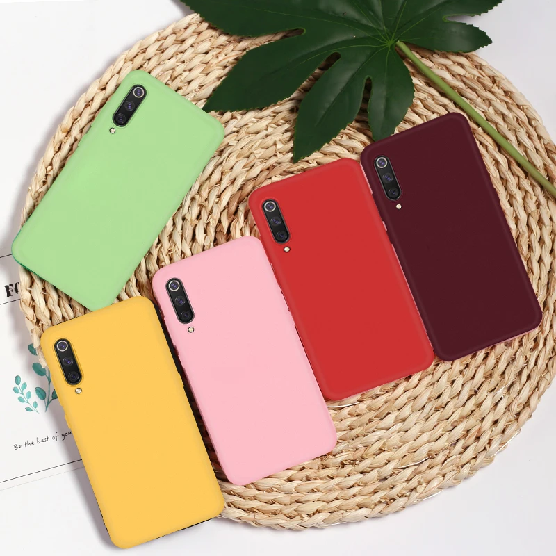 Цветной матовый чехол для телефона Xiaomi Redmi Note 7 5 6 K20 Pro Mi 9 SE 8 A2 Lite 9T силиконовый