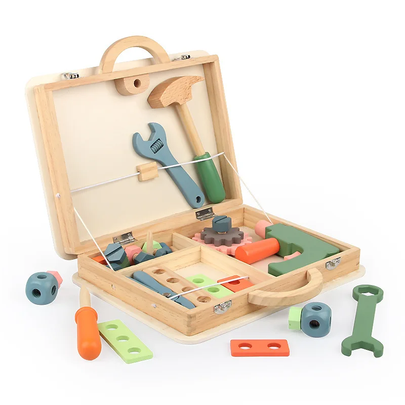 

Early childhood education disassembly and assembly multifunctional toolbox baby puzzle development maintenance toolbox toy set