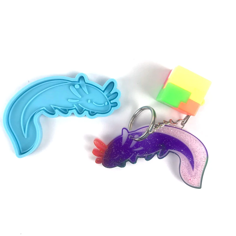 

1PC Giant Salamander Keychain Resin Molds Animal Pendant Mold Silicone Moulds for DIY Epoxy Resin Jewelry Making Tools