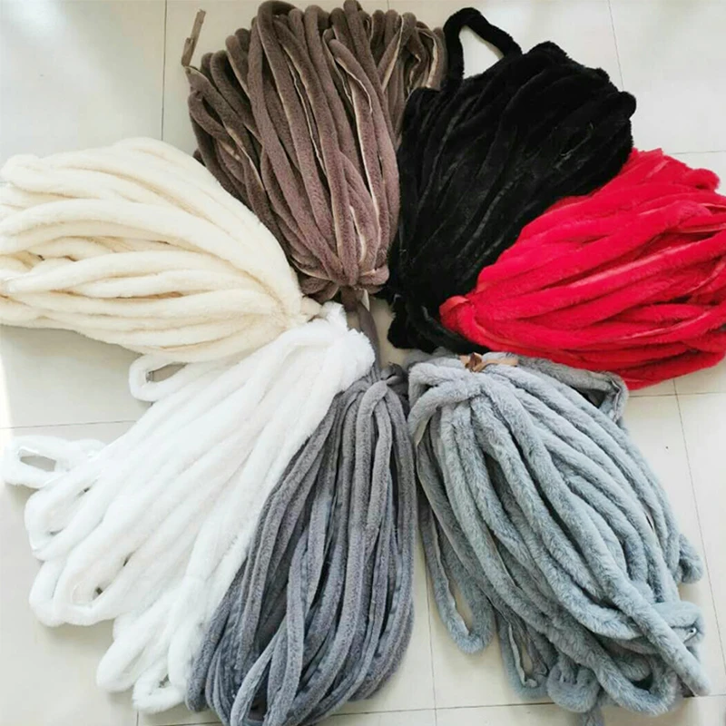 DIY искусственный кроличьи меховые пушистые ленты для одежды обуви с отделкой из |