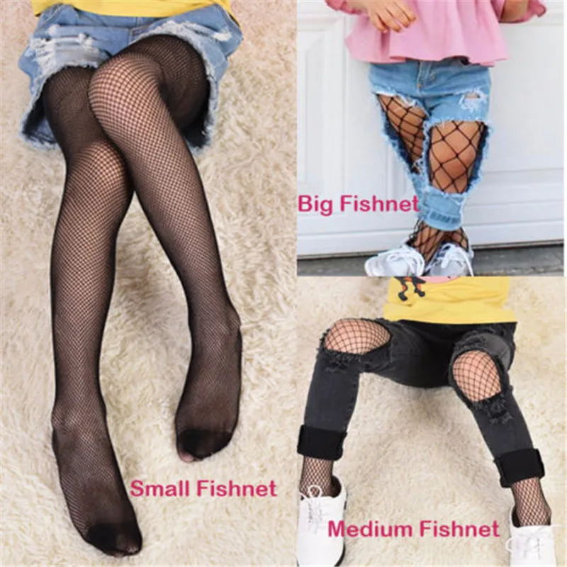 

Baby Girl Fashion Fishnet Tights Hosiery Pantyhose Kids Children Casual Solid Leggings Black White Hollow Out Stockings 2021 New