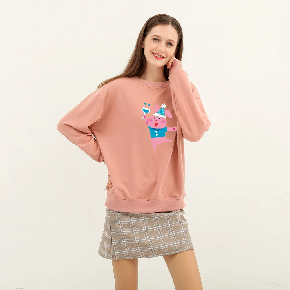 

Женская модная Корейская толстовка в стиле Харадзюку, женские толстовки из 100% хлопка, Свободная Женская Толстовка Оверсайз, Свитшот худи с ...