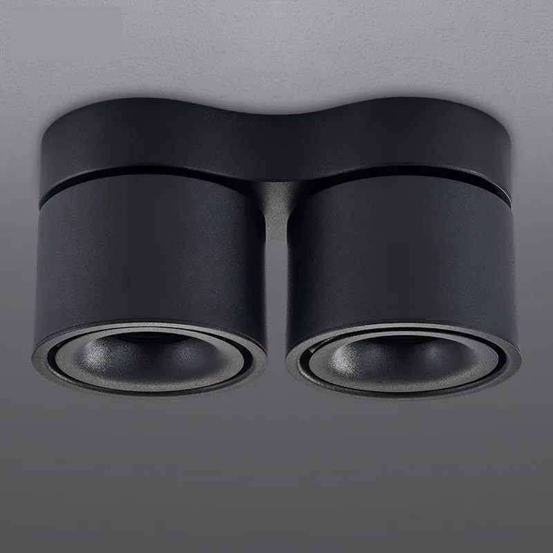 Лампа рассеянного освещения для установки на поверхности светодиодный COB Downlight14W/20 Вт вращающийся Светодиодный точечный светильник потолочный светильник с светодиодный драйвер AC110V/220 V