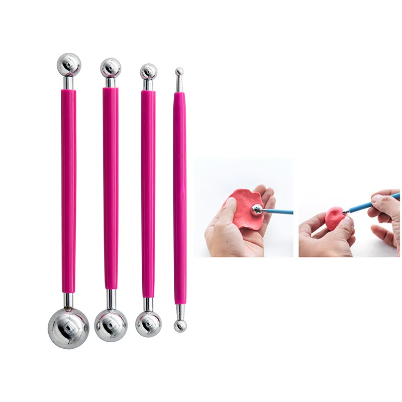 

High Quality Craft Tools Pottery Tool 13 Pcs Carving Combination Soft Clay Indentation Stick Clay Tool Silicone Point Drill Pen