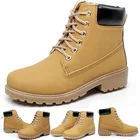 Классические высокие мужские Ботильоны; Повседневные ботинки из искусственной кожи; Теплые дышащие ботинки на плоской подошве; Сезон осень-зима; Прямая поставка; yuj7