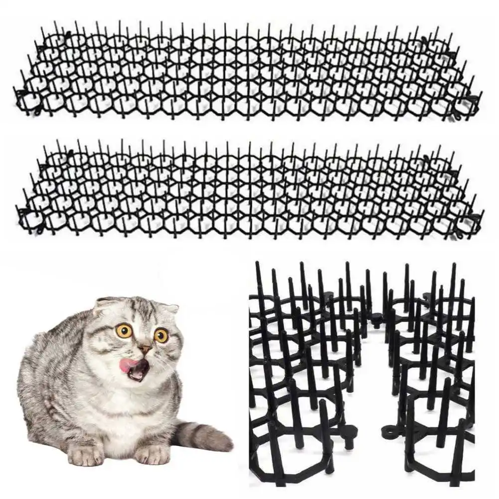 

1PC Garden Cat Scat Mats Prickle Strip Dig Stop Cat Repellent Deterrent Mat Spike Portable Safe Anti-Cat Dog Garden Supplies