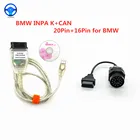 Интерфейсный кабель INPA K + CAN K для BMW, VSTM с чипом FT232RL, с переключателем, USB-кабель на 20 штырьков