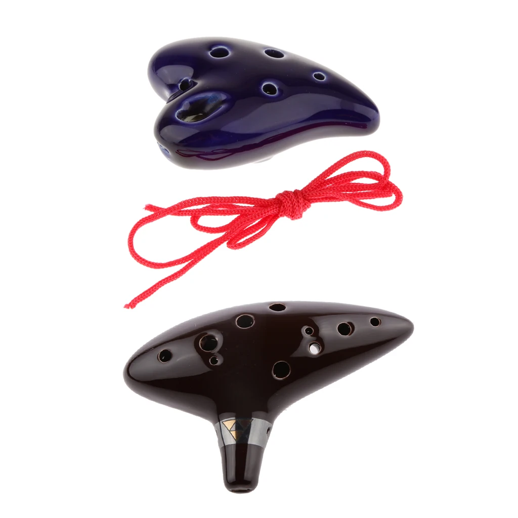 Ясный звук 2 шт Ocarinas Деревянный инструмент ветра для подарков коллекционные