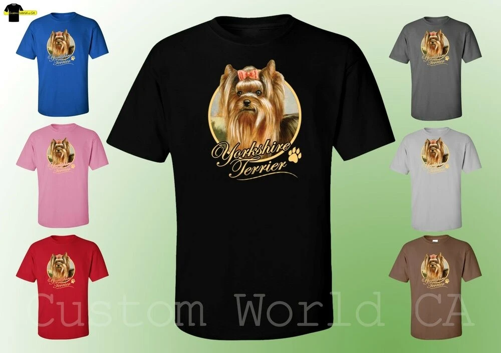 Мужская футболка-Йоркширский терьер изображение собаки щенки очень милые