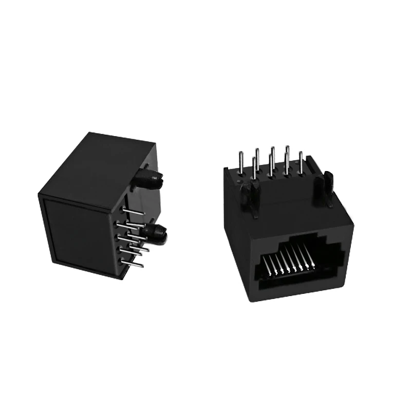 RJ 45 розетка 8PIN прямая вилка вертикальный SMT RJ45 разъем 8P8C все пластиковые платы 90