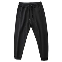 autumn and winter thickening sweatpants men s japanese fashion brand stitching elastic waist exercise ankle tied casual pants