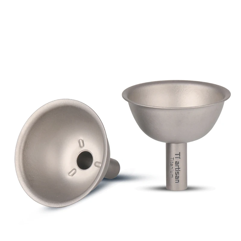 

Titanium Mini Metal Funnels For Filling Small Bottles Transferring Liquid Refill Perfume Essential Oil Liquid Dispensing Tool