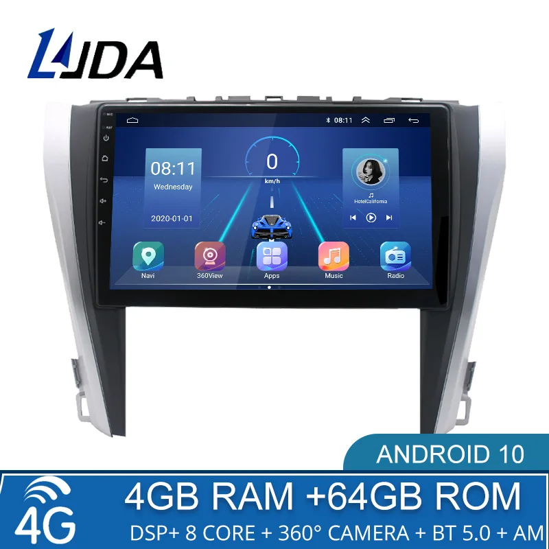 4 Гб + 64 DSP Android 10 автомобильный мультимедийный плеер для Toyota Camry 7 XV 50 55 2014 2017 2 Din