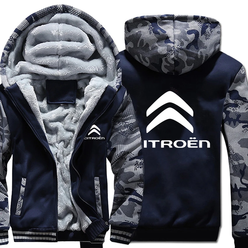 

Citroen Hoodies Winter Camouflage sleeve Jacket Men Fleece Citroen Men Sweatshirt