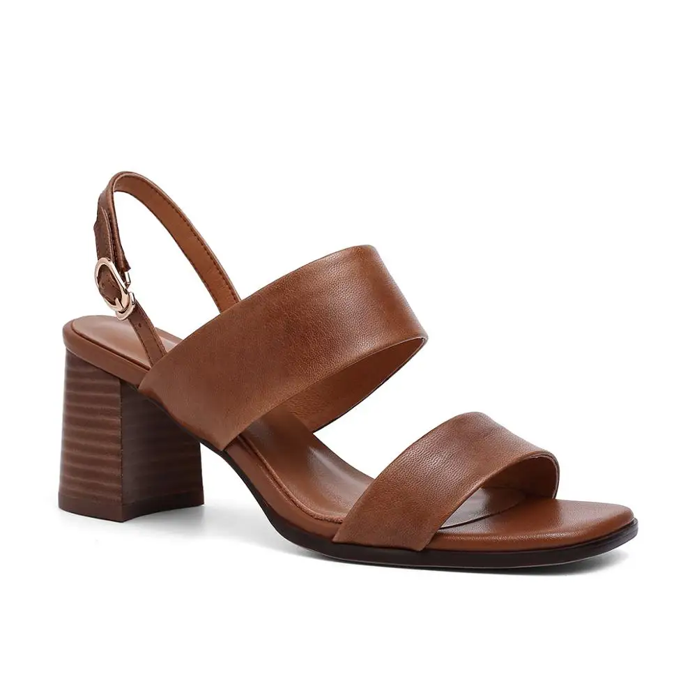 2021 женские босоножки на высоком каблуке из натуральной кожи Цвет черный