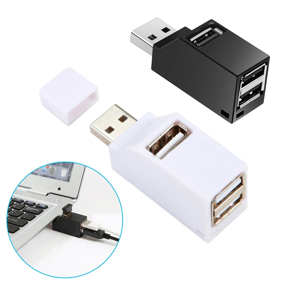 

High Speed Transmission Mini 3 Ports USB 2.0 Splitter Adapter Converter Expansion Hub for PC Computer USB Adapter