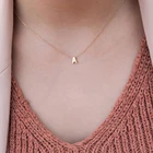 Модное крошечное ожерелье с инициалом золотого и серебряного цвета, с буквами, с одним именем, чокер, ожерелье для женщин, кулон, ювелирные изделия, подарок
