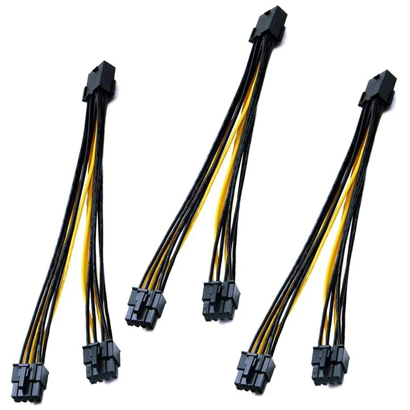 

8 контактный разъем Dual GPU 8Pin (6 + 2) Pin типа «папа» GPU 8 Сплиттер Pin-код Мощность Удлинительный кабель 8 Pin GPU по 3 предмета в комплекте