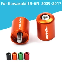 with logo for kawasaki er6n er 6n is 6n er6 n 2009 2017 motorcycle accessories cnc aluminum handlebar grips end bar cap end plug