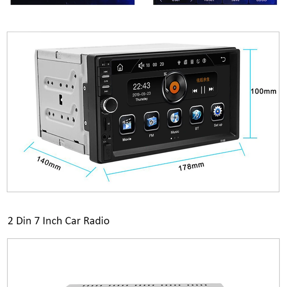 Carsanbo 7 дюймов Автомобильный плеер Авто 2din Поддержка Bluetooth Зеркало Ссылка FM Радио