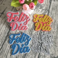 new spanish happy birthday metal cutting mould diy embossed paper photo album greeting card gift making cutting mould