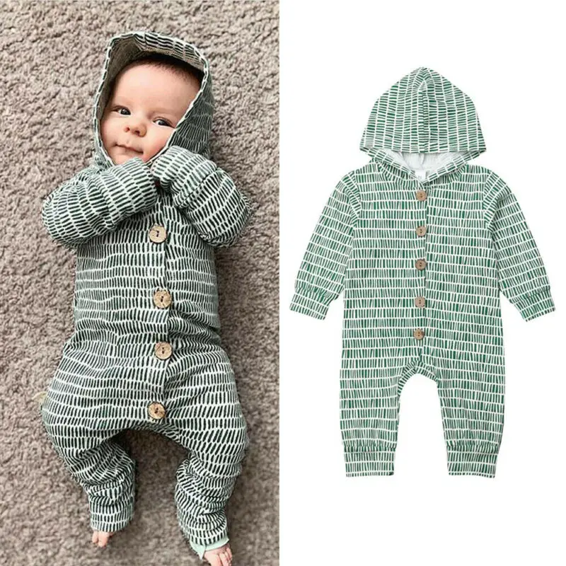 Повседневный Комбинезон Pudcoco для новорожденных мальчиков и девочек детская