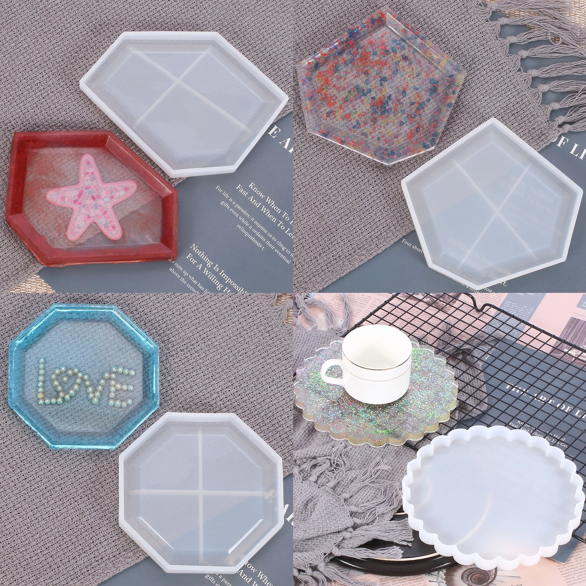 

Silicone Mold Flowerpot Base Mat Decoration Mold Diy Special Craft Supplies for Table Home Decoration A66