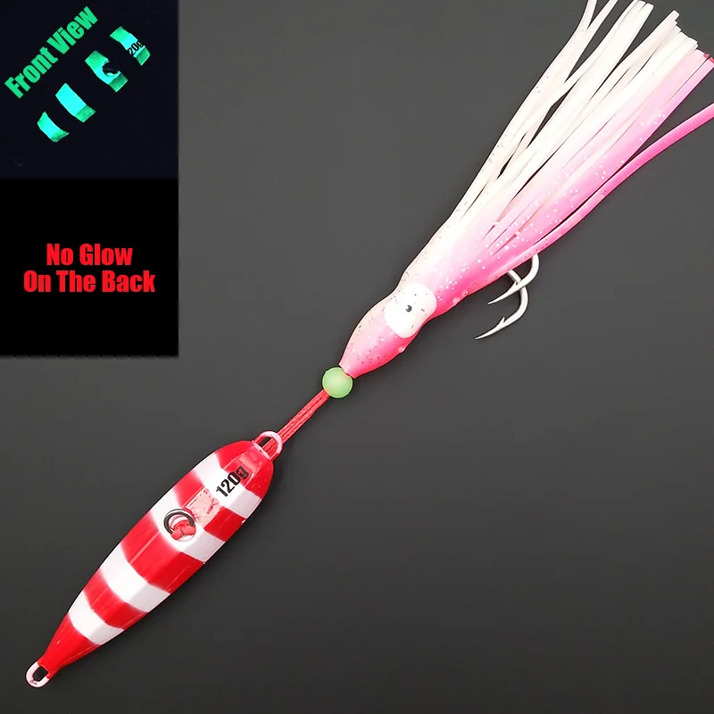 Светящаяся металлическая медленная морская приманка Lunker смоку 120 г 150 200 в виде