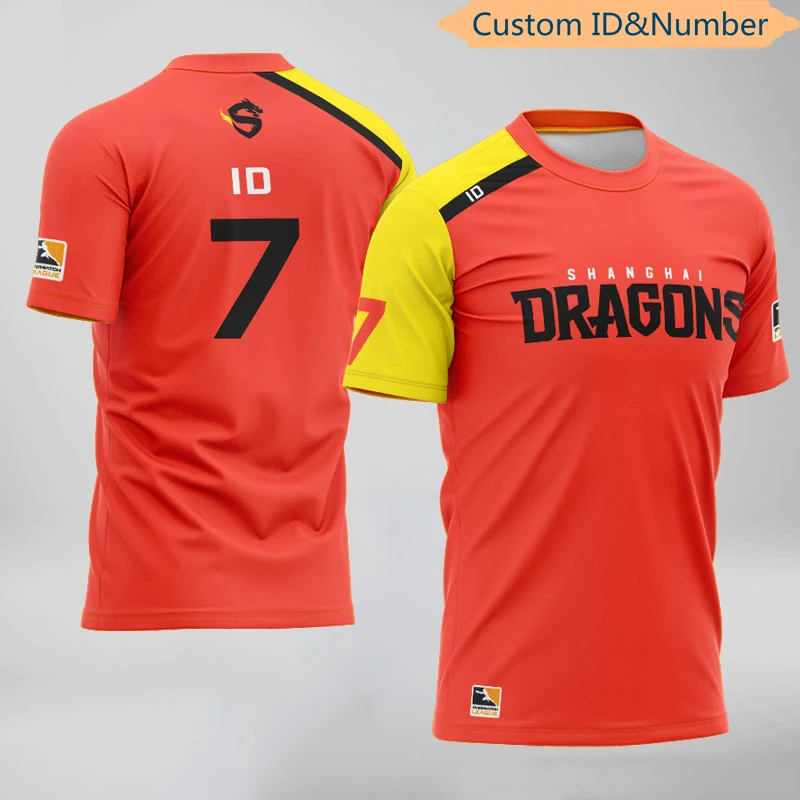 

Supporter T-shirt Jersey Team Uniforms Fans Game Jerseys Latest Customized Idt-shirts 2021 Summer OWL E-sports Sleeve Style