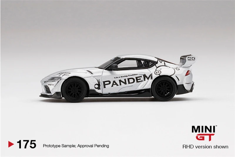 MINI GT 1:64 Toyota GR Supra Pandem V1.0 Серебряная модель автомобиля LHD/ RHD|Наземный транспорт| |