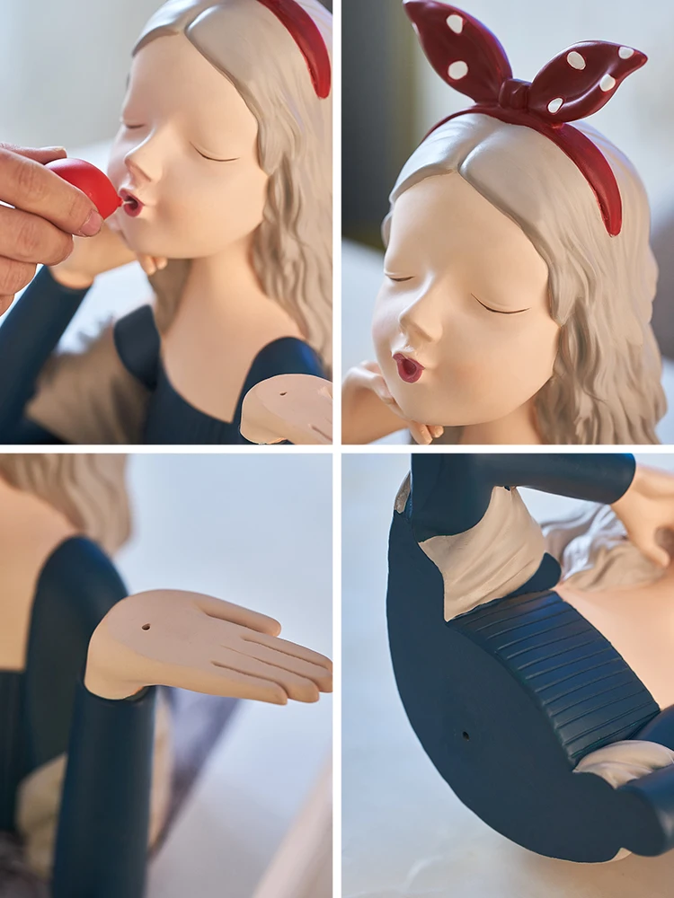 

Creative fruit tray Nordic luxury home living room coffee table storage fruit tray desktop decoration tray ornaments girl heart