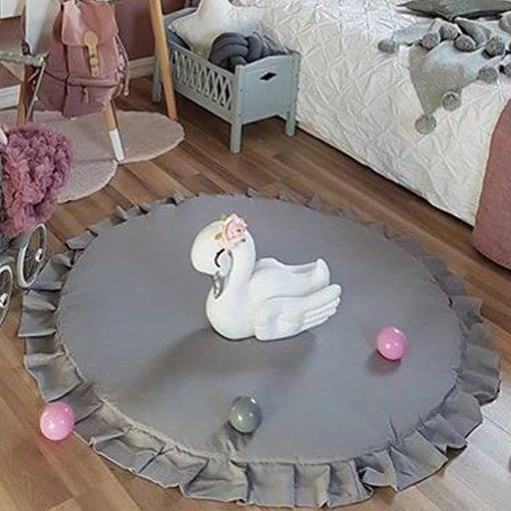 Хлопковый детский игровой коврик круглый ковер детские игрушки украшение для