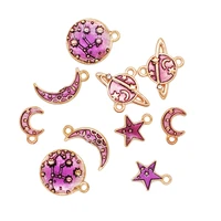20pcslot enamel purple color sun star moon charms for jewelry making fashion women girls earring bracelet pendant diy
